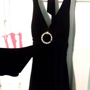 Black halter dress